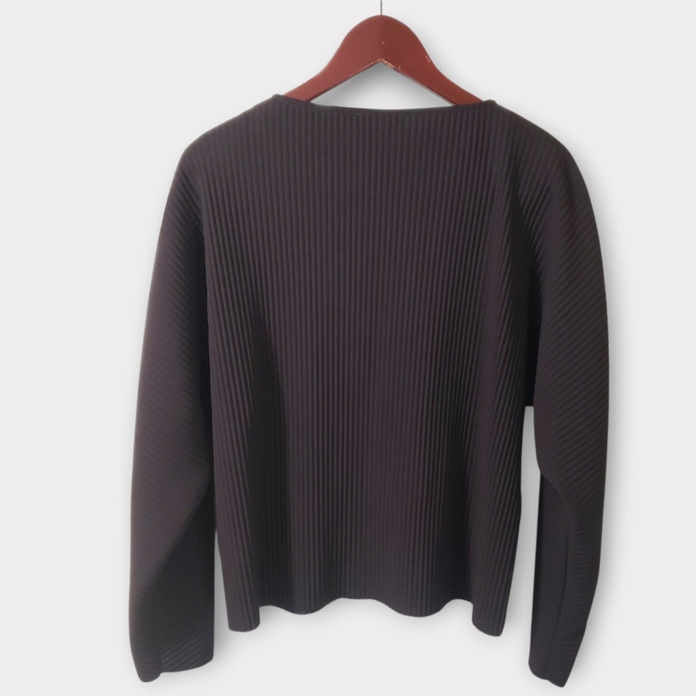 COS Womens Pleated Batwing Long Sleeve Oversized Boxy Top Dark Brown Small - Picture 5 of 12